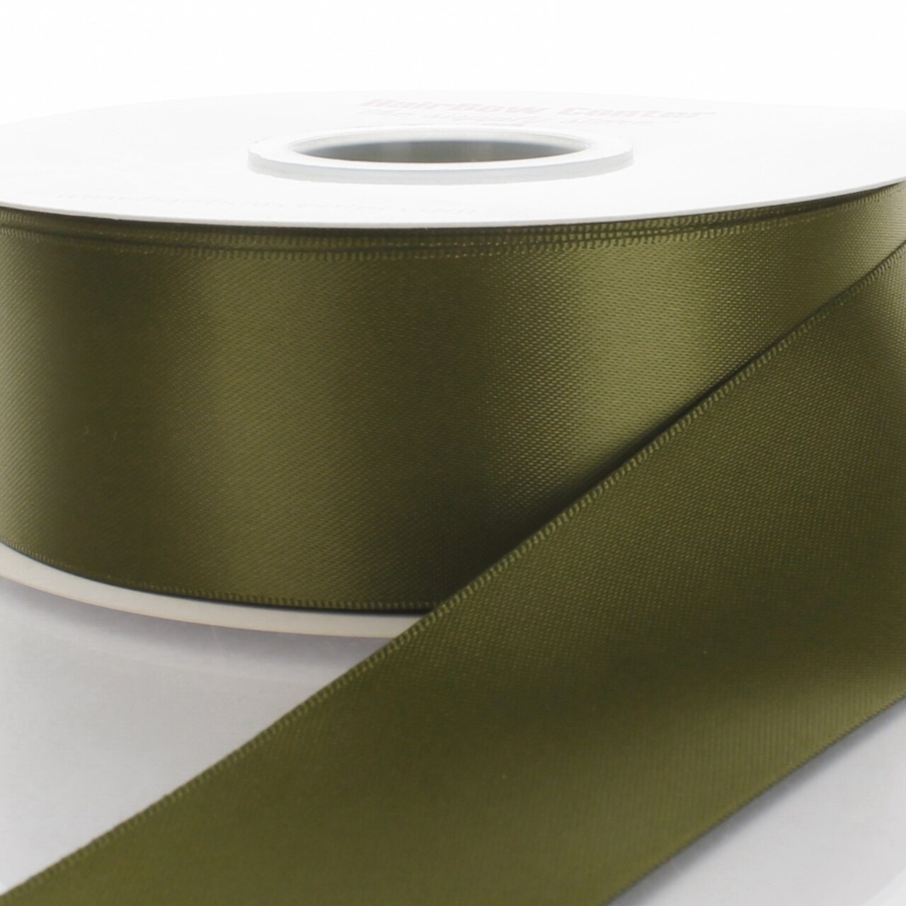 4&#x22; Double Faced Satin Ribbon 570 Moss Green 25yd